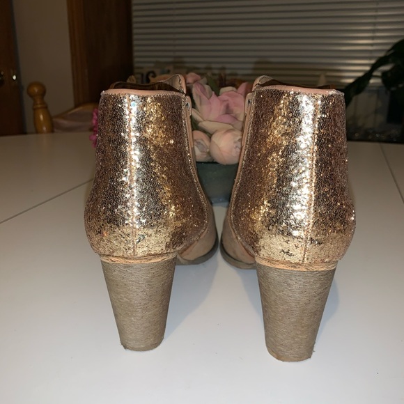 Glitter Embellished Heel Booties Sz 8 - Picture 7 of 12